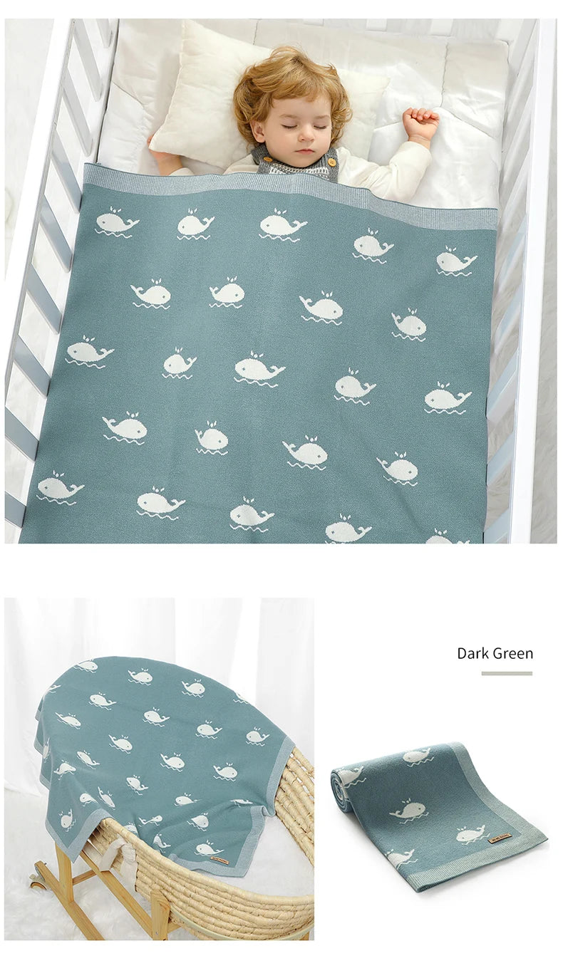 "Soft as a Cloud, Cute as a Whale – a super-soft knitted baby blanket designed to keep your little one warm, cozy, and wrapped in comfort every day." 🐳💕👶