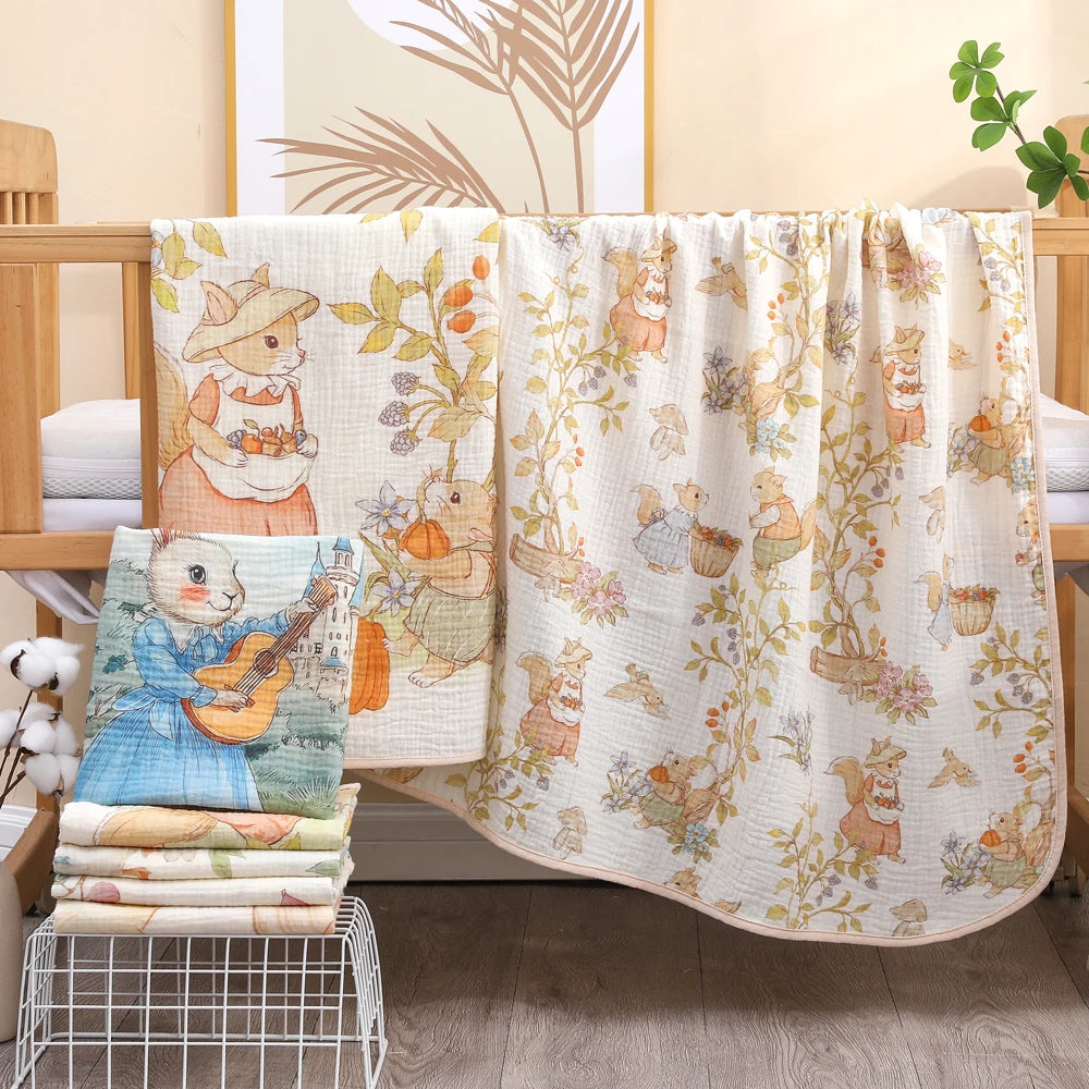 "Wrap your little one in cloud-like comfort with our Pure Cotton Gauze Baby Bath Towel – ultra-soft, highly absorbent, and gentle on delicate newborn skin."