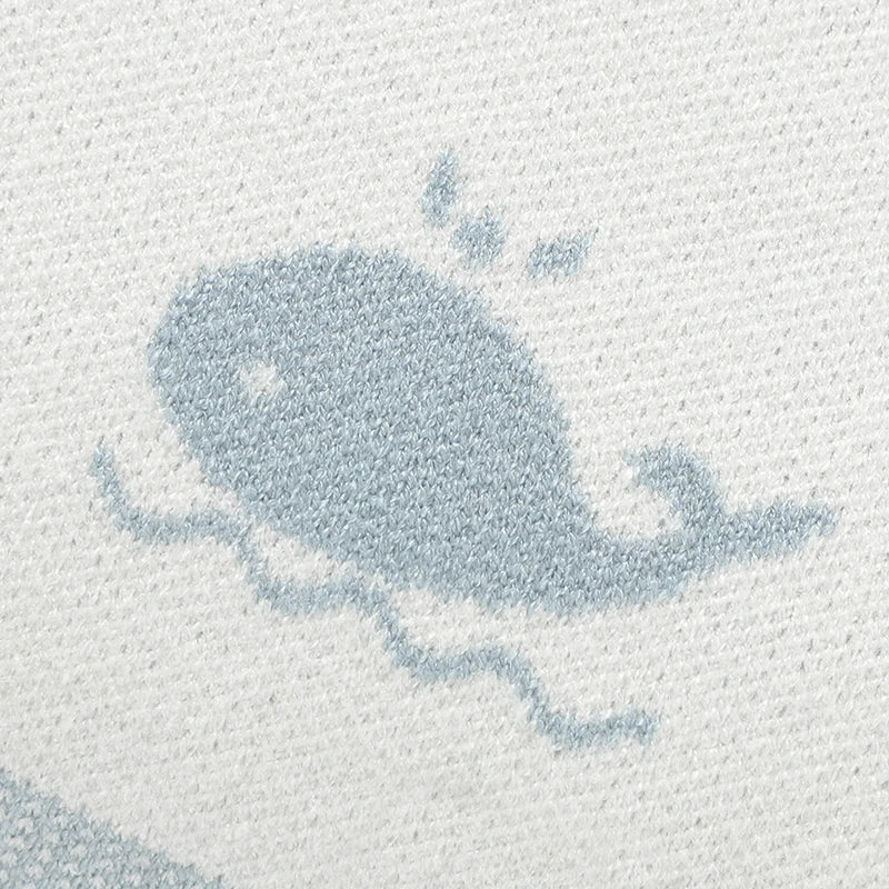 "Soft as a Cloud, Cute as a Whale – a super-soft knitted baby blanket designed to keep your little one warm, cozy, and wrapped in comfort every day." 🐳💕👶