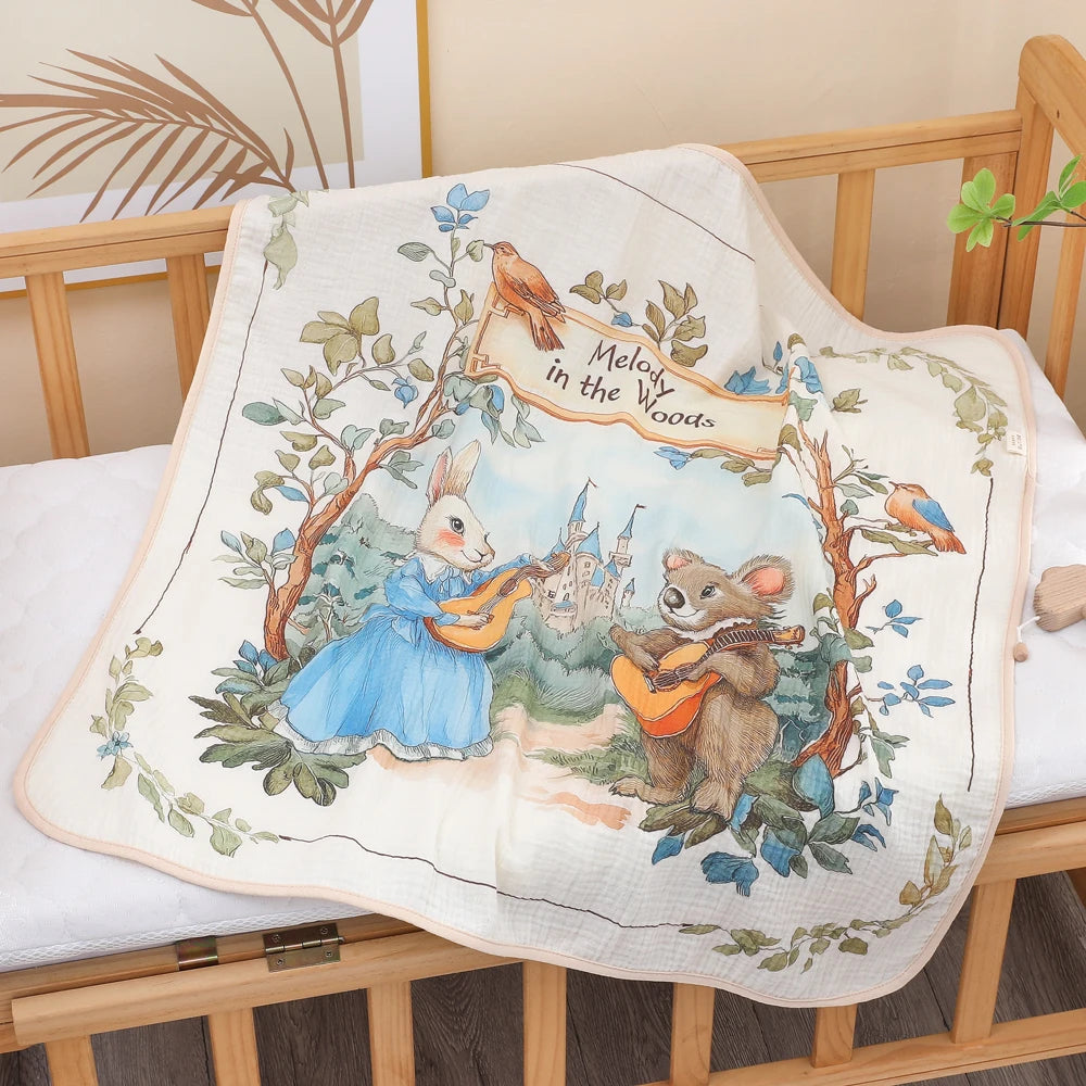 "Wrap your little one in cloud-like comfort with our Pure Cotton Gauze Baby Bath Towel – ultra-soft, highly absorbent, and gentle on delicate newborn skin."