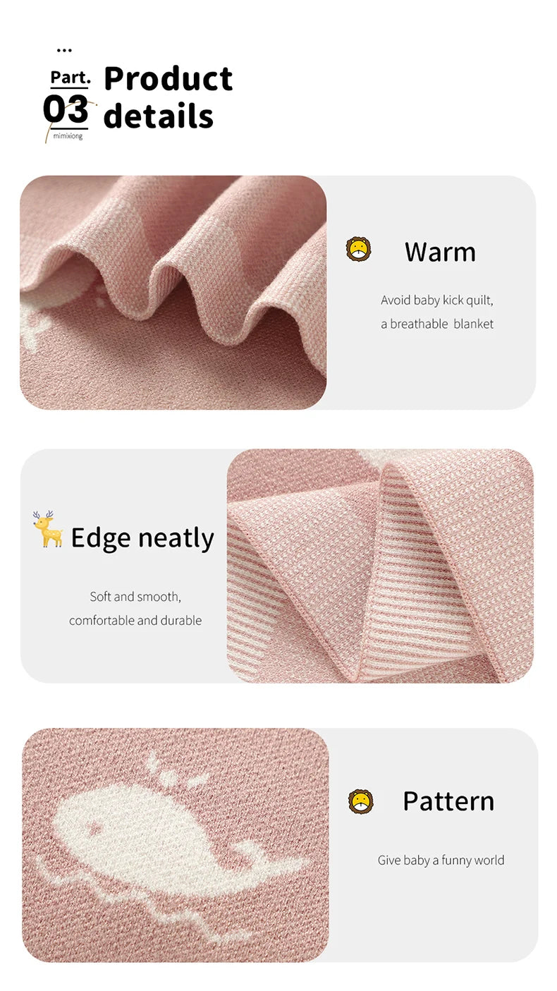 "Soft as a Cloud, Cute as a Whale – a super-soft knitted baby blanket designed to keep your little one warm, cozy, and wrapped in comfort every day." 🐳💕👶