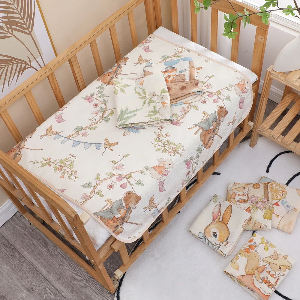 "Wrap your little one in cloud-like comfort with our Pure Cotton Gauze Baby Bath Towel – ultra-soft, highly absorbent, and gentle on delicate newborn skin."