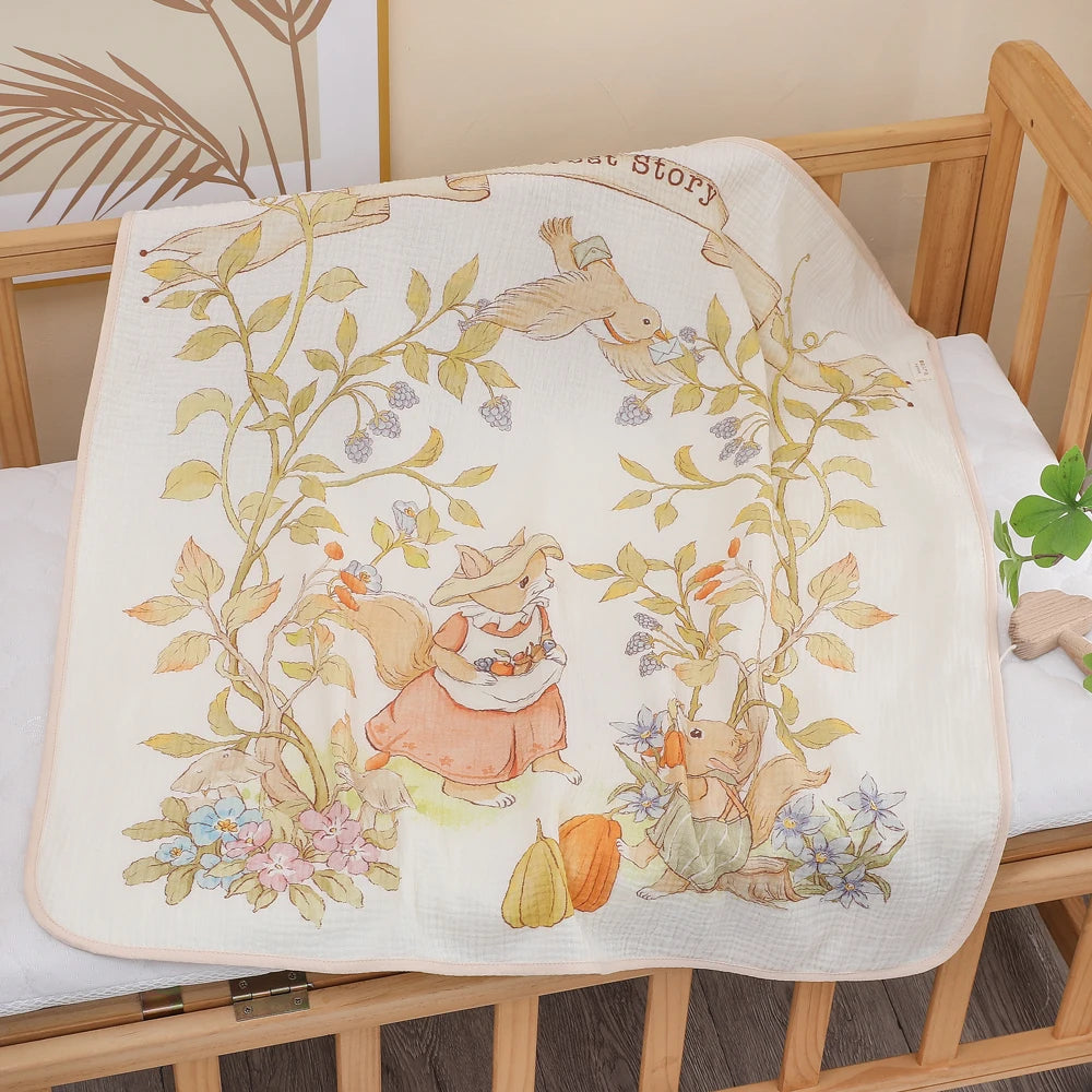 "Wrap your little one in cloud-like comfort with our Pure Cotton Gauze Baby Bath Towel – ultra-soft, highly absorbent, and gentle on delicate newborn skin."