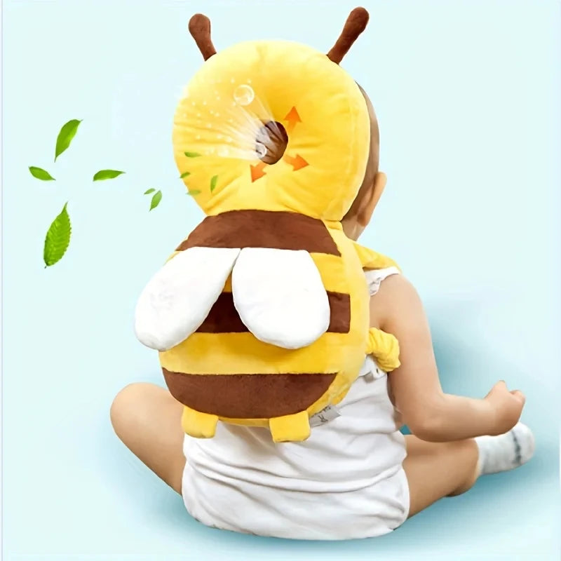 "Cute Protection for Every Tiny Adventure – a soft and lightweight head protector cushion designed to add comfort and cushioning while your little one learns to explore." 🧸💕👶