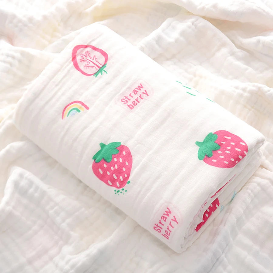"Wrap your little one in softness and comfort with our 4-Layer Cotton Gauze Baby Bath Towel – ultra-absorbent, breathable, and perfect for bath time, cuddle time, and beyond."