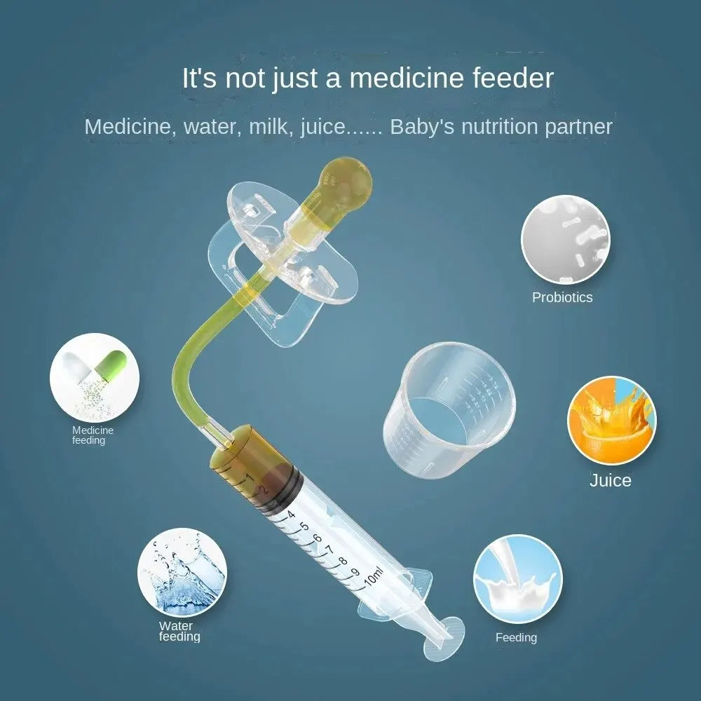 Baby Medicine Dispenser Pacifier Kit– 10ml Oral Syringe & Liquid Dropper for Easy Infant and Toddler Feeding