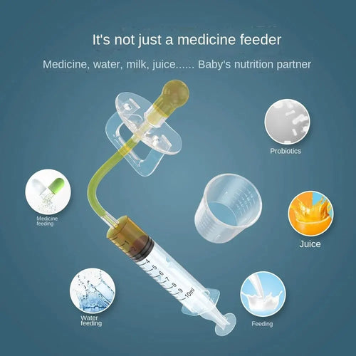 Baby Medicine Dispenser Pacifier Kit– 10ml Oral Syringe & Liquid Dropper for Easy Infant and Toddler Feeding