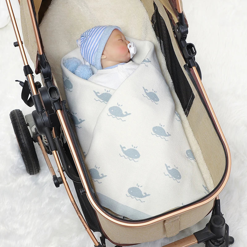 "Soft as a Cloud, Cute as a Whale – a super-soft knitted baby blanket designed to keep your little one warm, cozy, and wrapped in comfort every day." 🐳💕👶