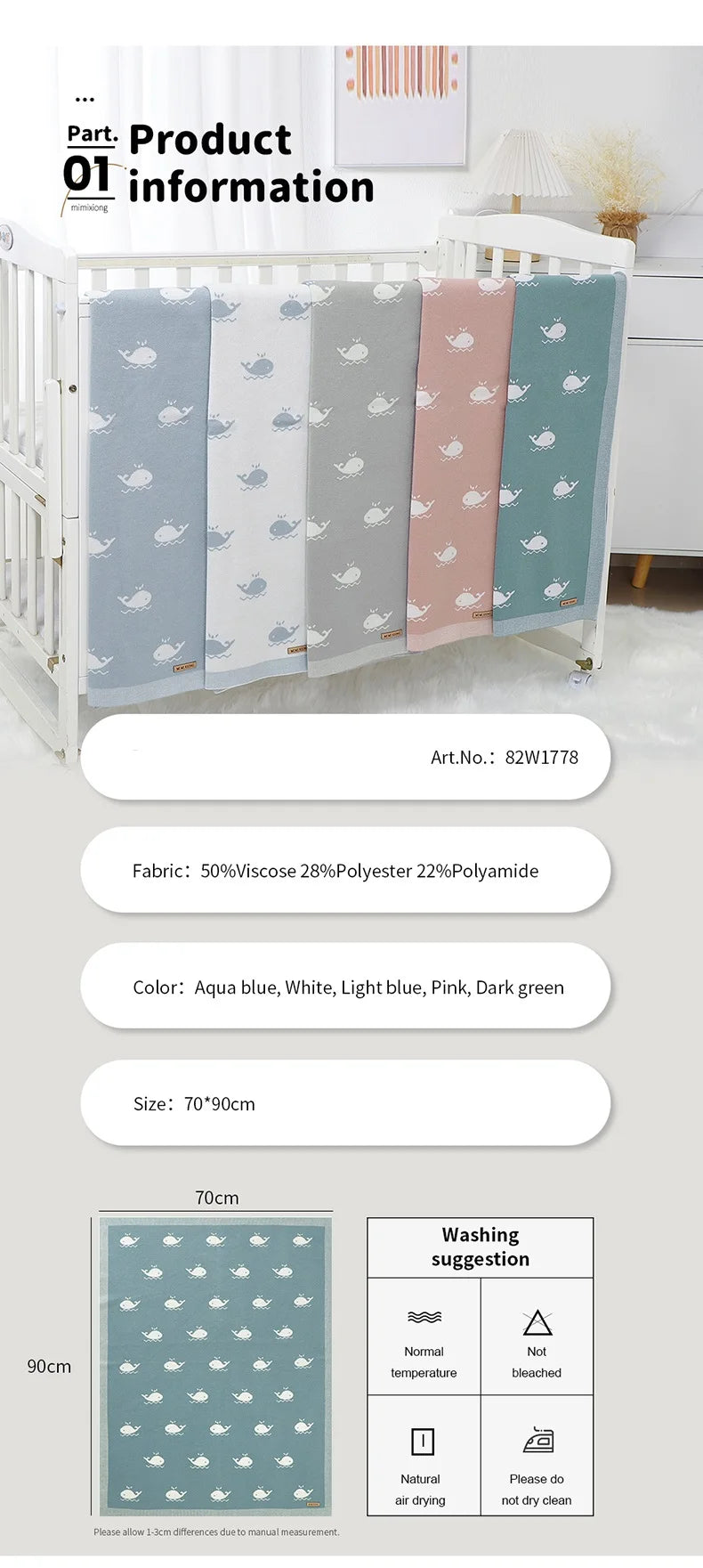 "Soft as a Cloud, Cute as a Whale – a super-soft knitted baby blanket designed to keep your little one warm, cozy, and wrapped in comfort every day." 🐳💕👶
