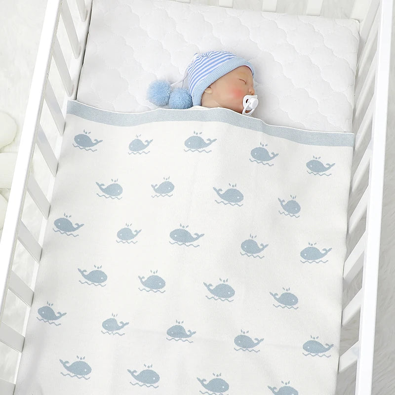 "Soft as a Cloud, Cute as a Whale – a super-soft knitted baby blanket designed to keep your little one warm, cozy, and wrapped in comfort every day." 🐳💕👶