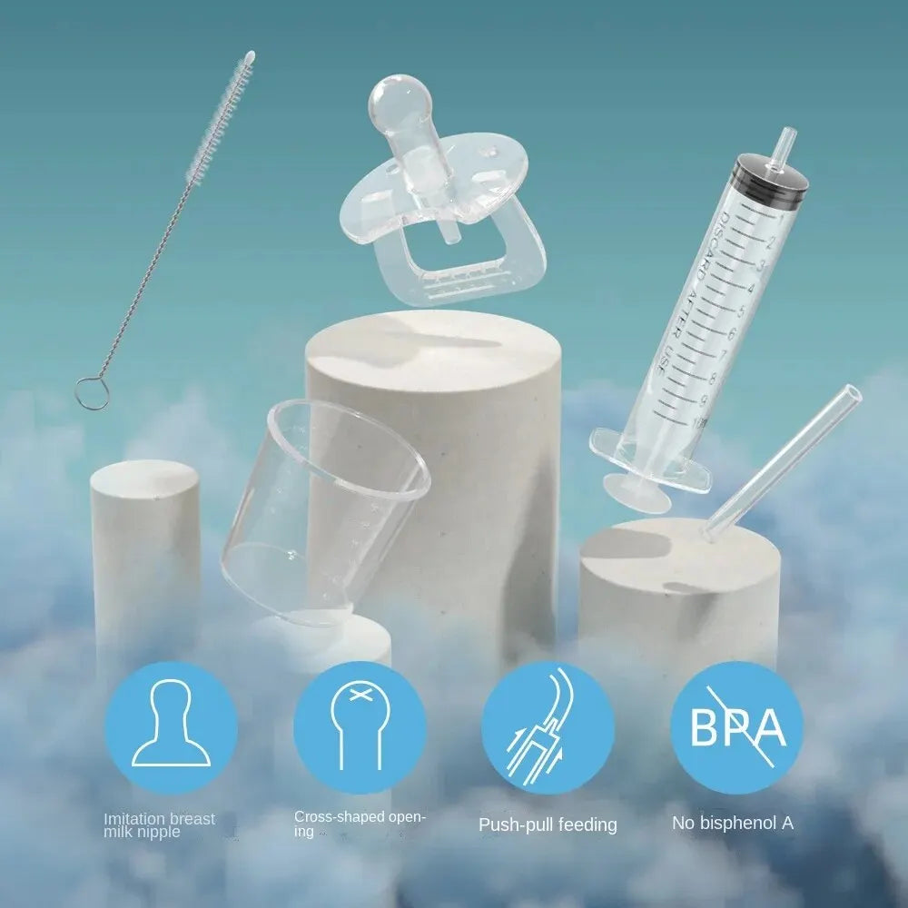 Baby Medicine Dispenser Pacifier Kit– 10ml Oral Syringe & Liquid Dropper for Easy Infant and Toddler Feeding