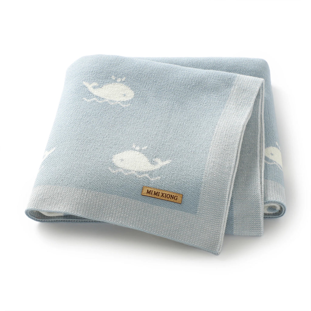 "Soft as a Cloud, Cute as a Whale – a super-soft knitted baby blanket designed to keep your little one warm, cozy, and wrapped in comfort every day." 🐳💕👶