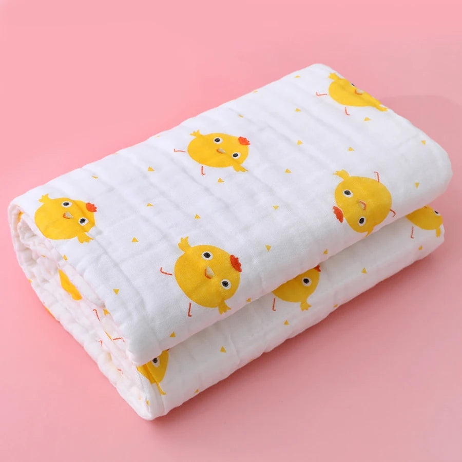"Wrap your little one in softness and comfort with our 4-Layer Cotton Gauze Baby Bath Towel – ultra-absorbent, breathable, and perfect for bath time, cuddle time, and beyond."