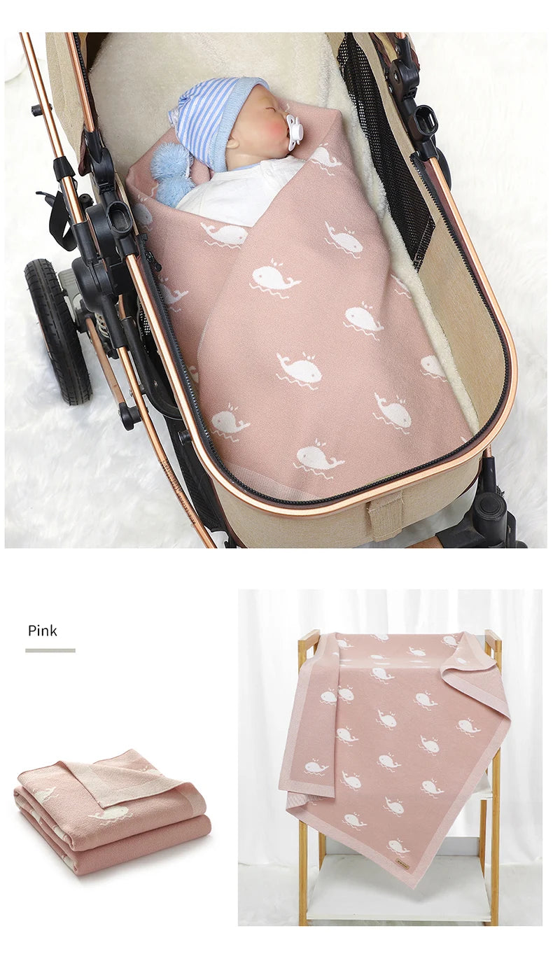 "Soft as a Cloud, Cute as a Whale – a super-soft knitted baby blanket designed to keep your little one warm, cozy, and wrapped in comfort every day." 🐳💕👶
