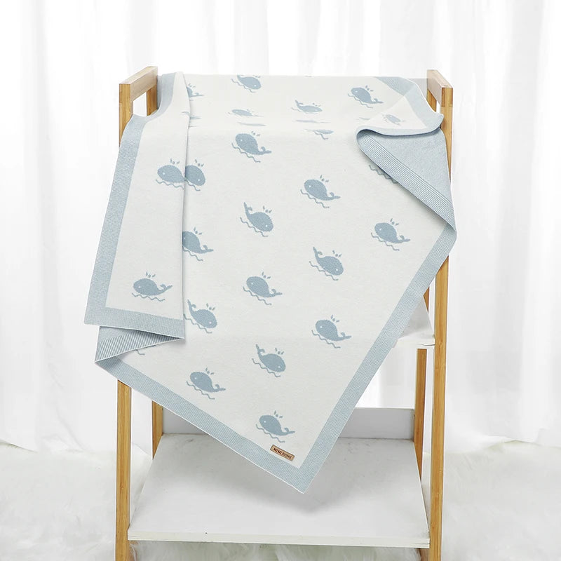 "Soft as a Cloud, Cute as a Whale – a super-soft knitted baby blanket designed to keep your little one warm, cozy, and wrapped in comfort every day." 🐳💕👶
