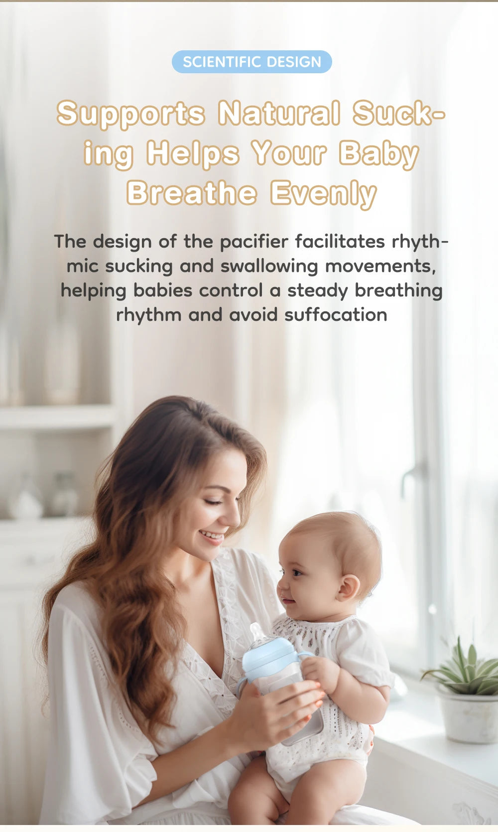 BPA-Free Baby Feeding Bottle with Handles (150ml/240ml/330ml) – Durable PP milk bottle designed for newborns and infants, featuring an easy-grip handle for comfortable feeding and independent drinking.