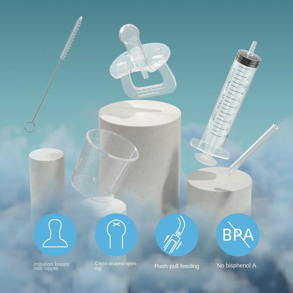 Baby Medicine Dispenser Pacifier Kit– 10ml Oral Syringe & Liquid Dropper for Easy Infant and Toddler Feeding
