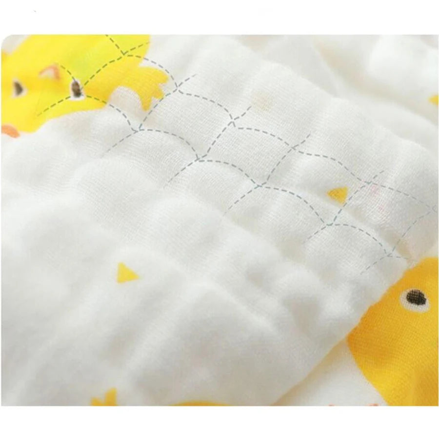 "Wrap your little one in softness and comfort with our 4-Layer Cotton Gauze Baby Bath Towel – ultra-absorbent, breathable, and perfect for bath time, cuddle time, and beyond."