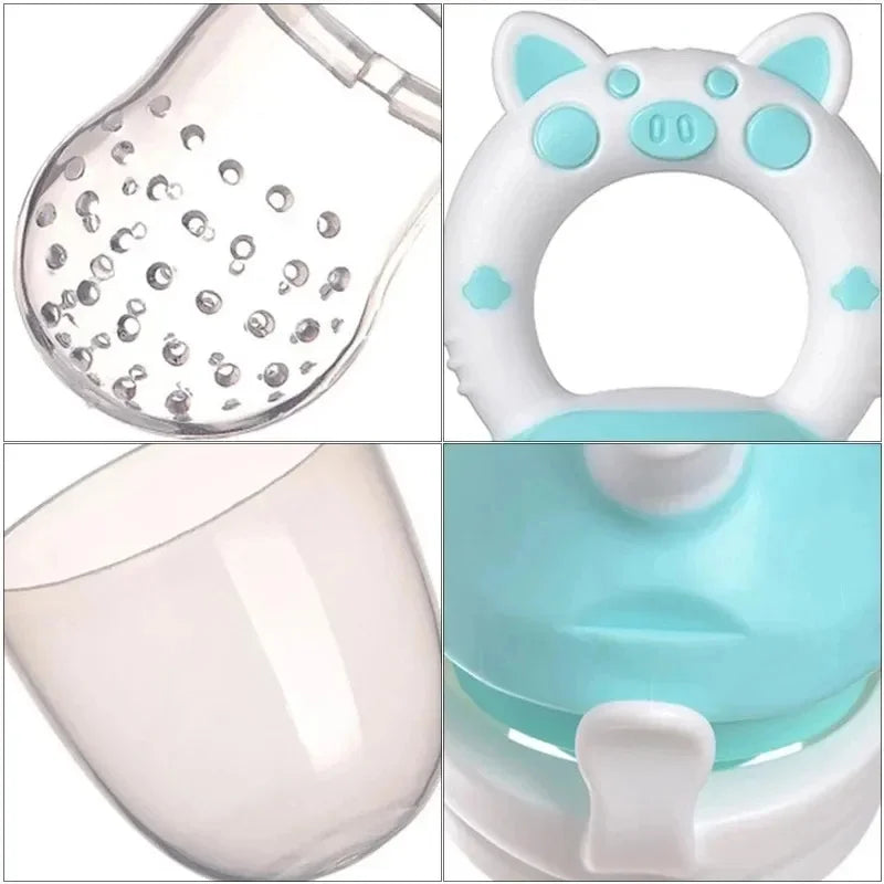 3-in-1 Baby Fruit Feeder Pacifier – Safe silicone nibbler for fresh fruits, milk feeding, and teething relief, designed to support healthy and independent feeding for infants and toddlers.