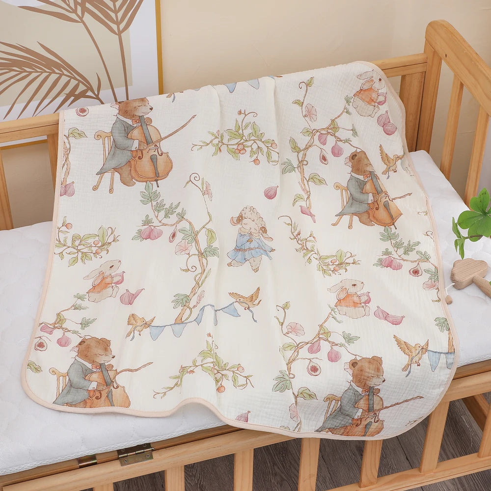 "Wrap your little one in cloud-like comfort with our Pure Cotton Gauze Baby Bath Towel – ultra-soft, highly absorbent, and gentle on delicate newborn skin."